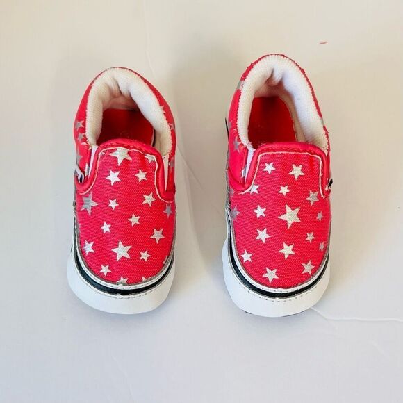 Vans Baby Slip Ons  Girls Pink Sz 3   GUC - Picture 1 of 2